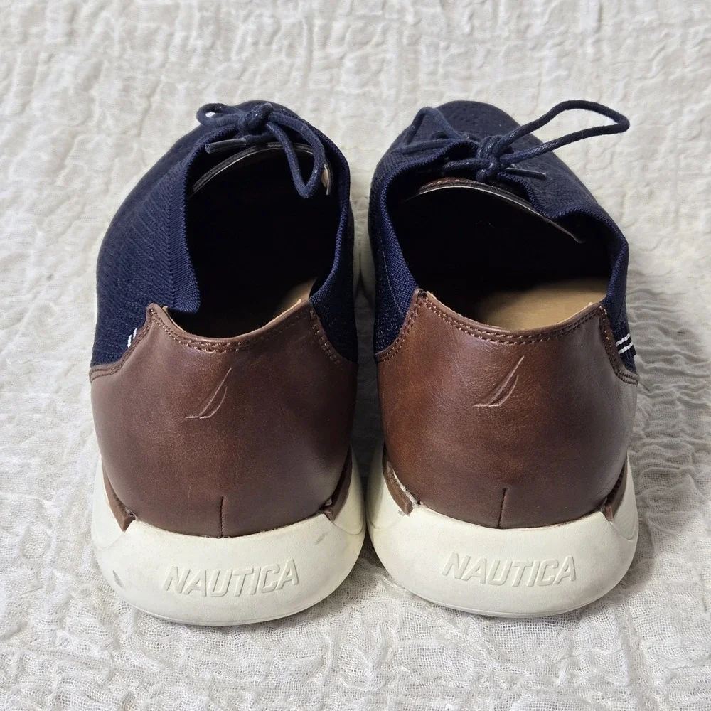 Nautica Knit Oxfords Men's Size 12 M Lace Up Navy Blue Lightweight Preppy Casual